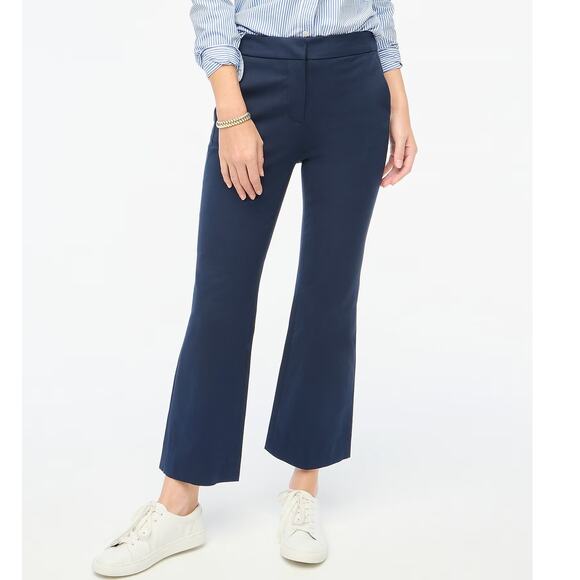 J. Crew Blue Trousers High-Waisted Wide-Leg Design - Picture 1 of 15